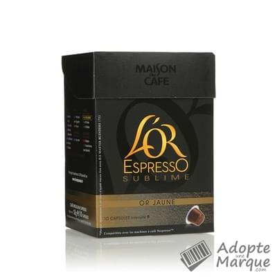 L'Or Espresso Sublime Or Jaune - Capsule de café Les 10 capsules - 52G
