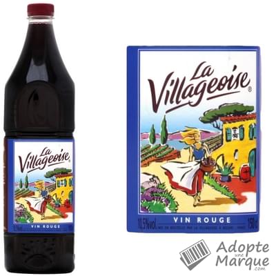 La Villageoise Vin de table Rouge - 11% vol. "La bouteille de 1,5L"