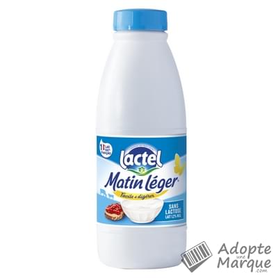Lactel Matin Léger - Lait demi-écrémé sans Lactose La bouteille de 1L