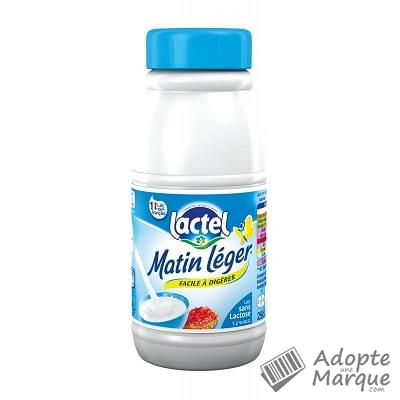 Lactel Matin Léger - Lait demi-écrémé sans Lactose La bouteille de 25CL