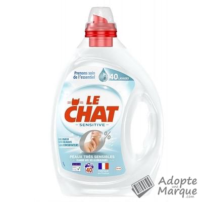 Le Chat Lessive Liquide Sensitive - Peaux très sensibles Le bidon de 2L (40 lavages)