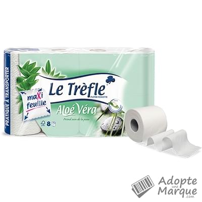 Le Trèfle Papier toilette MaXi feuille Aloé Véra Les 8 rouleaux