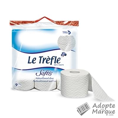 Le Trèfle Papier toilette Softis Les 9 rouleaux