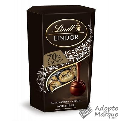 Lindt Lindor - Bouchées de Chocolat Noir 70% Cacao La boîte de 200G