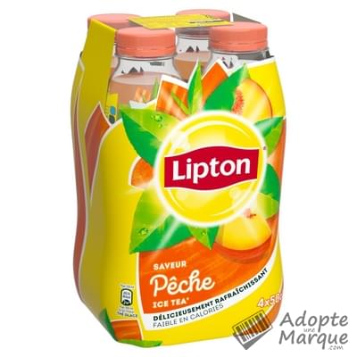 Lipton Ice Tea Thé glacé saveur Pêche Les 4 bouteilles de 50CL