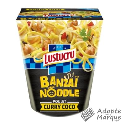 Lustucru Sélection Banzaï Noodle Poulet Curry Coco La box de 360G