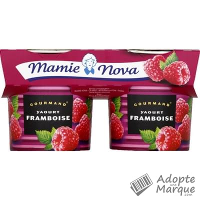 Mamie Nova Dessert Gourmand Framboise Les 2 pots de 150G