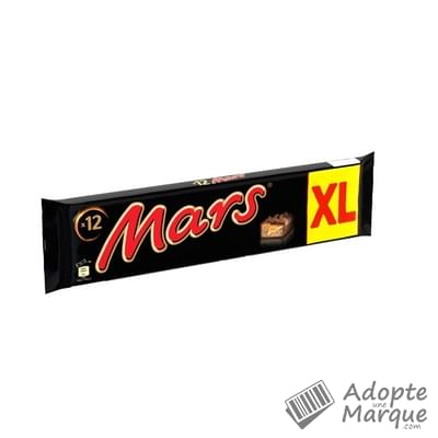 Mars Barres de Chocolat au Lait fourrées au Caramel Les 12 barres - 540G