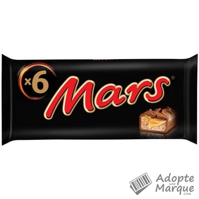 Mars Barres de Chocolat au Lait fourrées au Caramel Les 6 barres - 270G
