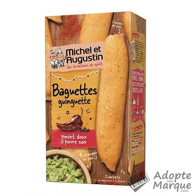 Michel et Augustin Baguettes guinguette au Piment doux & Poivre noir Le paquet de 100G