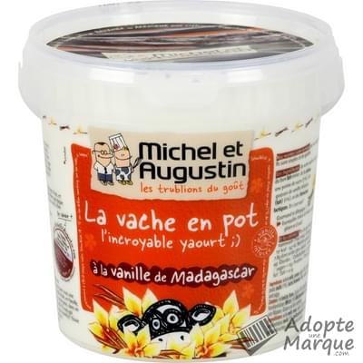 Michel et Augustin La Vache en pot - Yaourt à la Vanille de Madagascar Le pot de 1KG