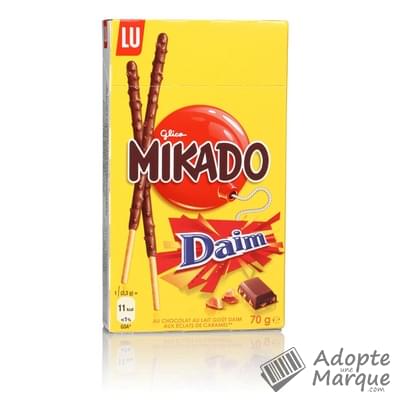 Mikado Biscuits nappés de Chocolat au Lait Goût Daim Le paquet de 70G