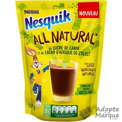 Nesquik All Natural au Sucre de Canne & Cacao Le sachet de 168G