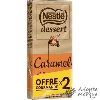 Nestlé Dessert Chocolat Caramel pâtissier Les 2 tablettes de 170G