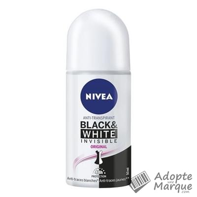 Nivéa Déodorant Anti-Transpirant Black & White Original Bille Le roll-on de 50ML