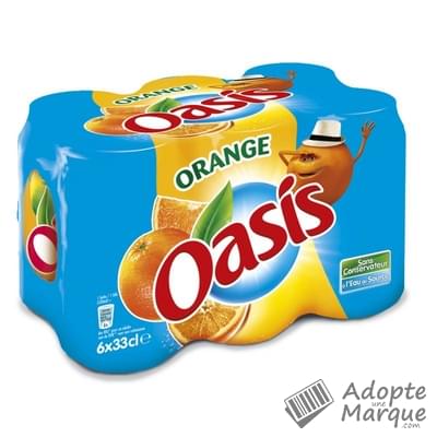 Oasis Boisson rafraîchissante aux fruits - Orange Les 6 canettes de 33CL