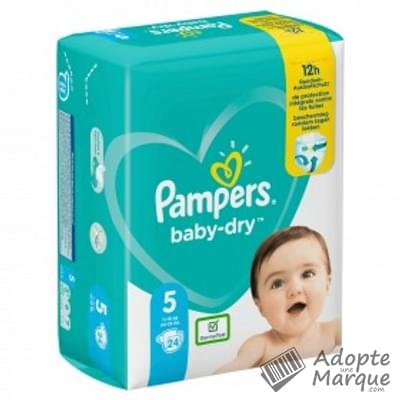 Pampers Baby Dry - Couches Taille 5 (11 à 16 kg) Le paquet de 24 couches
