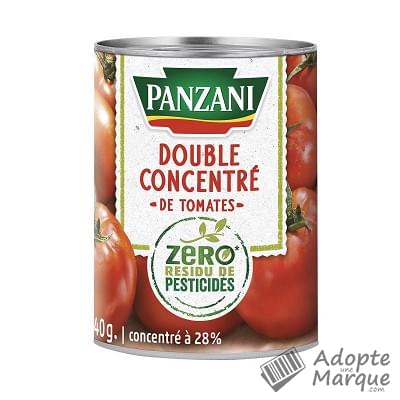 Panzani Double Concentré de Tomates Zéro résidu de pesticides La conserve de 140G