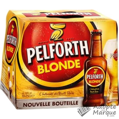 Pelforth Bière Blonde - 5,8% vol. Les 12 bouteilles de 25CL
