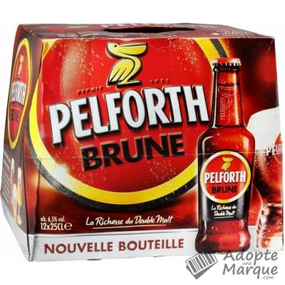 Pelforth Bière Brune - 6,5% vol. Les 12 bouteilles de 25CL