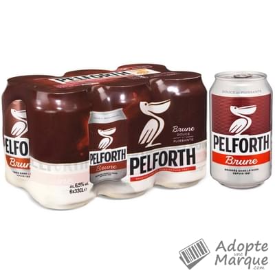 Pelforth Bière Brune - 6,5% vol. Les 6 canettes de 33CL