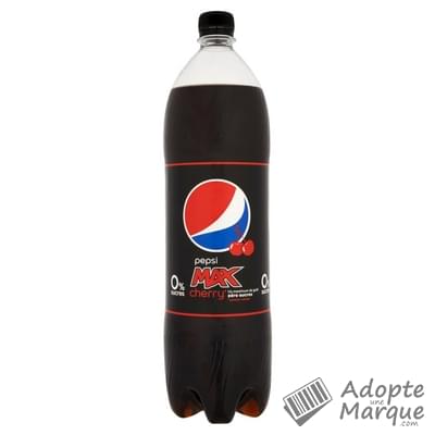 Pepsi Max Goût Cherry - Boisson gazeuse aux extraits naturels de végétaux - Zero Sucres "La bouteille de 1,5L"