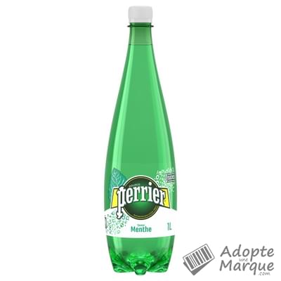 Perrier Eau minérale naturelle gazeuse aromatisée à la Menthe verte La bouteille de 1L
