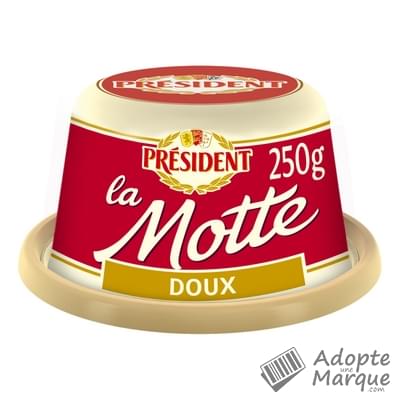 Président Beurre Gastronomique Doux - 82%MG La Motte de 250G
