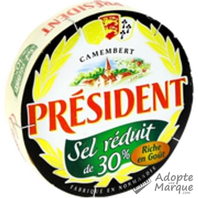 Président Camembert Sel Réduit - 21%MG Le fromage de 250G