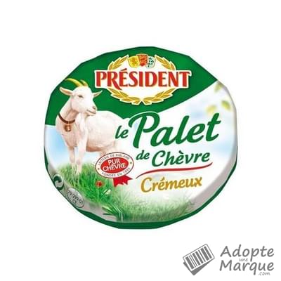 Président Le Palet de Chèvre Crémeux - 24%MG Le fromage de 120G