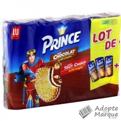 Prince Mix - Biscuits fourrés goût Chocolat (x3) & goût Tout Choco (x1) Les 4 paquets de 300G