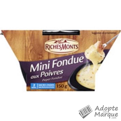 RichesMonts Mini fondue - Recette aux Poivres Le pot de 150G