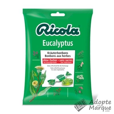 Ricola Bonbons Suisses aux Plantes - Eucalyptus Le sachet de 70G
