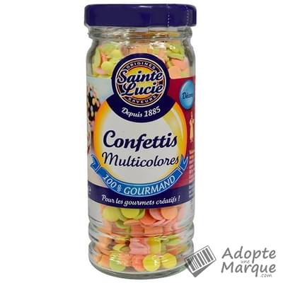 Sainte Lucie Décors à manger Confettis multicolores Le flacon de 50G