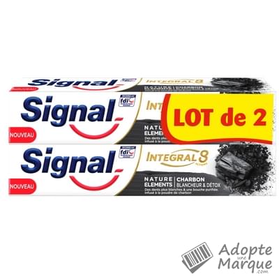 Signal Dentifrice Intégral 8 Actions Nature Eléments au Charbon Les 2 tubes de 75ML
