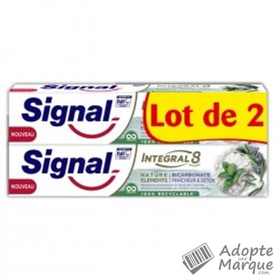 Signal Dentifrice Intégral 8 Bicarbonate  Les 2 tubes de 75ML