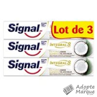 Signal Dentifrice Intégral 8 Coco Blancheur Les 3 tubes de 75ML
