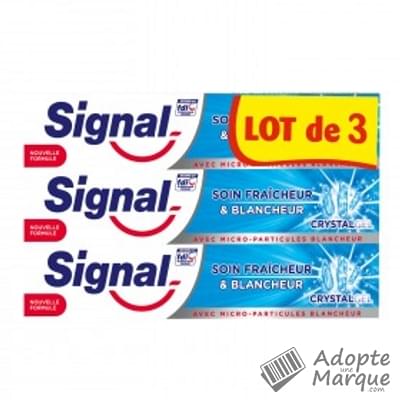 Signal Dentifrice Soin Fraîcheur & Blancheur Crystal Les 3 tubes de 75ML