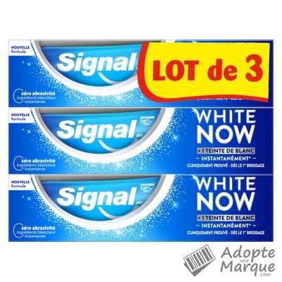 Signal Dentifrice White Now Blancheur Les 3 tubes de 75ML