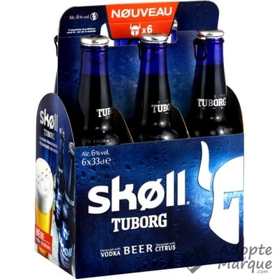 SkØll Bière aromatisée Vodka & Agrumes - 6% vol. Les 6 bouteilles de 33CL