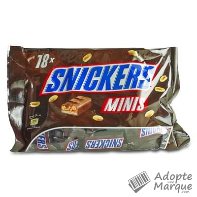 Snickers Mini-Barres Cacahuètes & Caramel avec enrobage Chocolat Le sachet de 366G