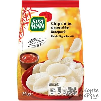 Suzi Wan Chips à la crevette Le paquet de 50G