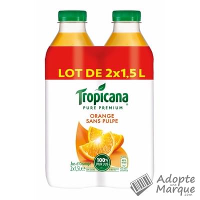 Tropicana Jus d'Orange sans pulpe "Les 2 bouteilles de 1,5L"