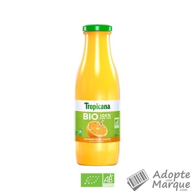 Tropicana Jus d'Orange sans pulpe Bio La bouteille en verre de 75CL