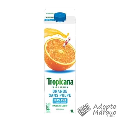 Tropicana Jus d'Orange sans pulpe La brique de 1L