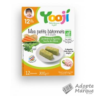 Yooji Bâtonnet jardinière de légumes & touche de chèvre (dès 12 mois) La boîte de 12 bâtonnets - 300G
