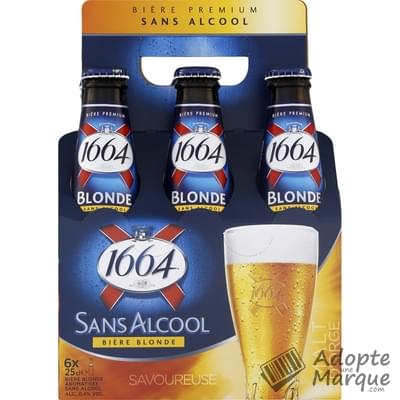 1664 Bière Blonde Sans alcool Les 6 bouteilles de 25CL