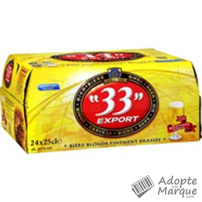 33 Export Bière blonde 4,5° vol. Les 30 bouteilles de 25CL