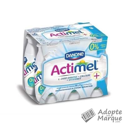 Actimel Boisson lactée - Nature - 0% de matière grasse Les 6 bouteilles de 100G