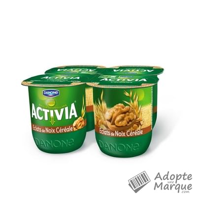 Activia Yaourts au bifidus actif - Eclat de noix & Céréale Les 4 pots de 125G